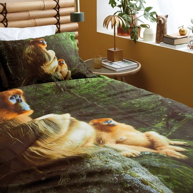 Dekbedovertrek Damai Snub Nosed Monkey Green Percal