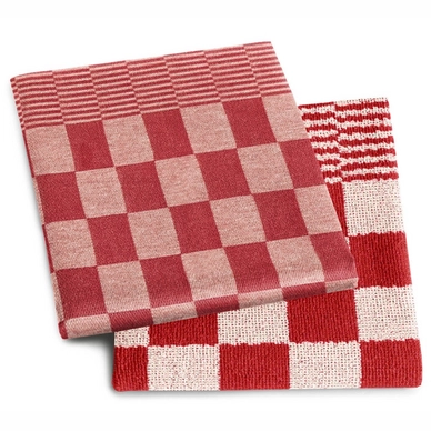 Combi set DDDDD Barbeque Red 1 Kitchen towel + 1 Tea towel