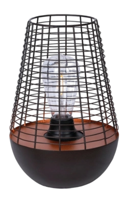 Lampe de Table Luxform Accu/USB Chelsea Cuivre Black 15 Lumens