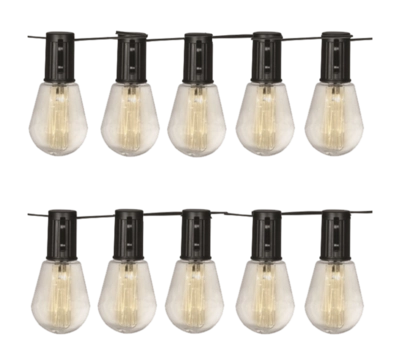 Lampe de Jardin Luxform Solar String Light Alicante Black