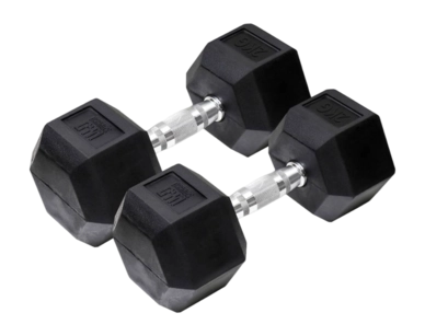 Halterset Orange Gym Hex Dumbbell 2 x 2 KG Zwart