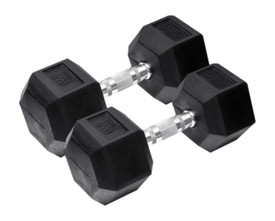 Halterset Orange Gym Hex Dumbbell 2 x 6 KG Zwart