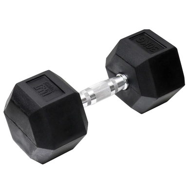 Halter Orange Gym Hex Dumbbell 30 KG Zwart