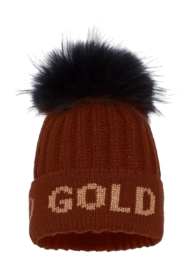 Beanie Hat Goldbergh Women Hodd Faux Pom Mocha