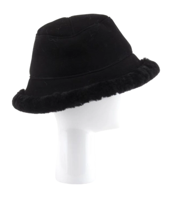 Muts Warmbat Women Moree Hat Double Faced Skin Black Small