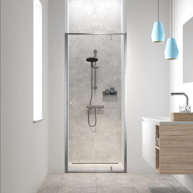 Douchedeur Sealskin Contour Eendelige Draaideur In Nis Geborsteld RVS