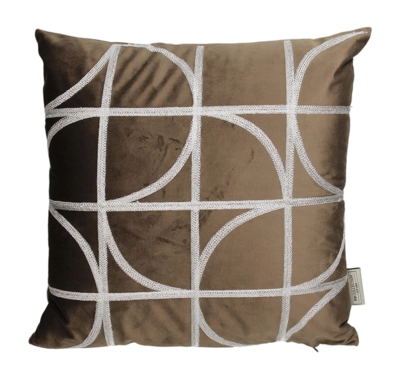 Sierkussen Geometric Brown  45 x 45 cm
