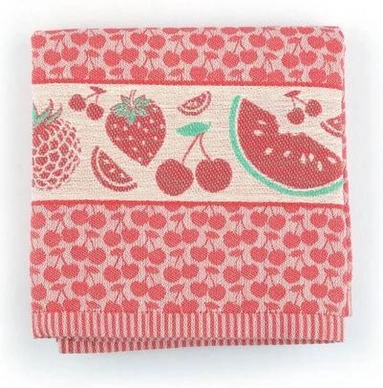 Tea Towel Bunzlau Castle Fruit Red