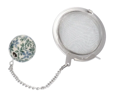 Tea strainer Bunzlau Castle Egg Small Green Meadow