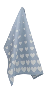 Tea towel Bunzlau Castle Heart Grey-Blue