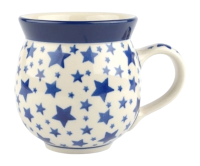 Farmers Mug Bunzlau Castle White Stars (370 ml)