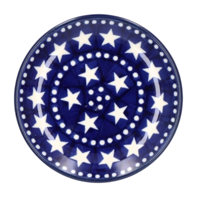 Soucoupe à Thé Bunzlau Castle Ronde Blue Stars
