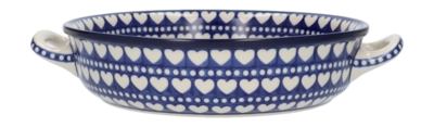 Pirofila rotonda con maniglie Bunzlau Castle Ø 26 cm, Teglia forno, Blu Valentino