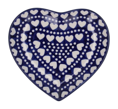 Bord Bunzlau Castle Hart Medium Blue Valentine