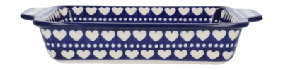 Plat à Four Bunzlau Castle avec Poignées Blue Valentine (18,5 x 28 cm)