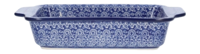 Plat à Four Bunzlau Castle avec Poignées Lace (15,5 x 23,5 cm)