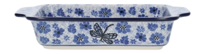 Baking dish Bunzlau Castle with handles Dragonfly (15.5 x 23.5 cm) '24