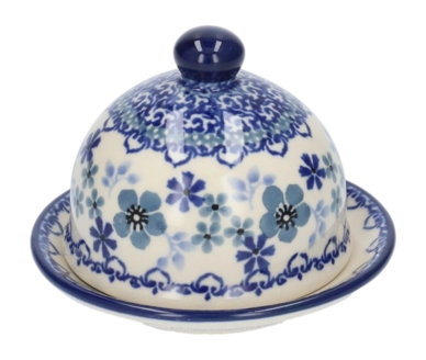 Butter Dish Bunzlau Castle Round Indigo (Ø 9.5 cm)