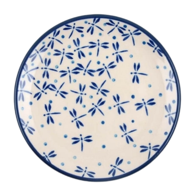 Cake Plate Bunzlau Castle Damselfly (12.3 cm)