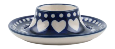 Coquetier Bunzlau Castle Plat Blue Valentine