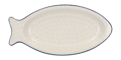 Serveerbord Bunzlau Castle Vis Medium White Lace