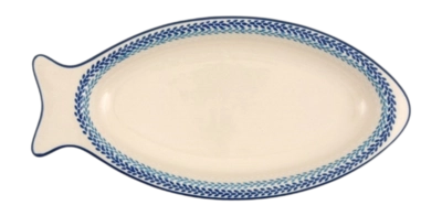 Serving Plate Bunzlau Castle Vis Medium Leaf '24