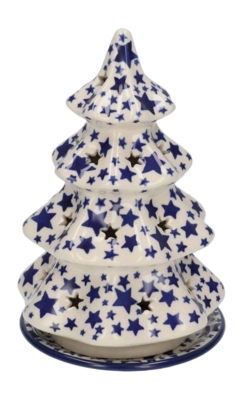 Theelichthouder Bunzlau Castle Boom White Stars (22 cm)
