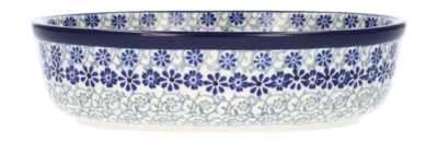 Ovenschaal Bunzlau Castle Ovaal Blue Fountain (13 x 21 cm)