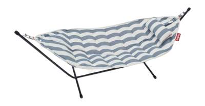 Hangmat Fatboy Headdemock Superb Stripe Ocean Blue (Incl. Kussen + Rack Black)