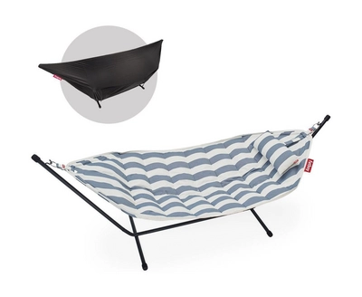 Hangmat Fatboy Headdemock Superb Stripe Ocean Blue Deluxe Black