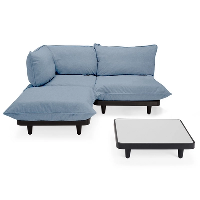 Loungeset Fatboy Paletti Set Medium Storm Blue (Incl. Grey Table)