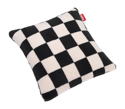 Sierkussen Fatboy Square Teddy Chess Black Ecru (50 x 50 cm)