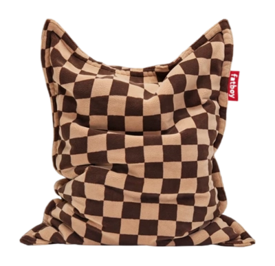Zitzak Fatboy Original Slim Teddy Chess Brown
