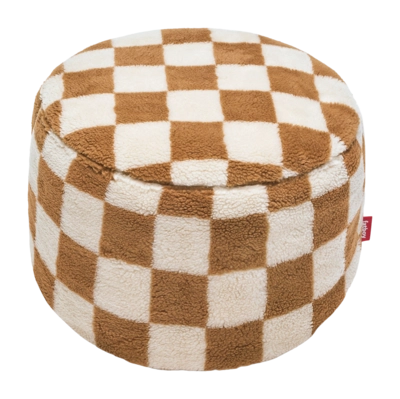 Poef Fatboy Point Teddy Chess Almond Creme Ø50 x 35