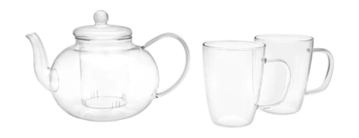 Tea set Bredemeijer Glass 1 L (3-Piece)
