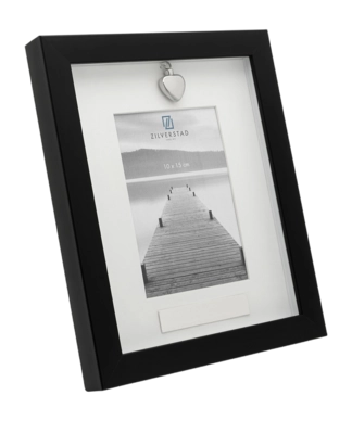 Fotolijst Zilverstad Memory Met Ashouder Zwart 10x15 cm