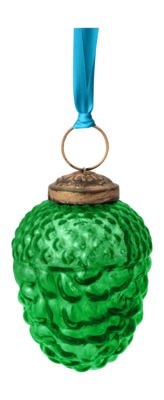 Ornement de Noël Pip Studio Glass Pine Cone Green 7,5 cm (Lot de 4)