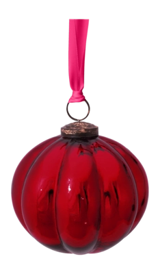 Weihnachtskugel Pip Studio Glass Stripes Red 10 cm (4er-Set)