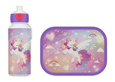 Lunchset Mepal Campus (Pop-up + Lunchbox Mepal) Unicorn Glow 400 ml + 750 ml