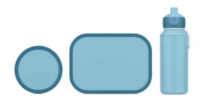 Lunchset Mepal Campus (Pop up + Lunchbox + Fruitbox) Cool Blue 400ml + 750ml +  300ml