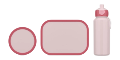 Lunchset Mepal Campus (Pop up + Lunchbox + Fruitbox) Cool Pink 400ml + 750ml +  300ml