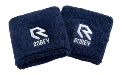 Sweatbands Robey Mixed Double Wristbands Match Navy