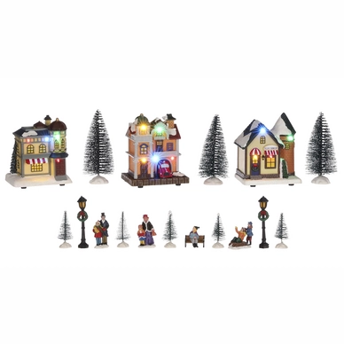 Luville Christmas Figurines 17 Pieces Battery Operated