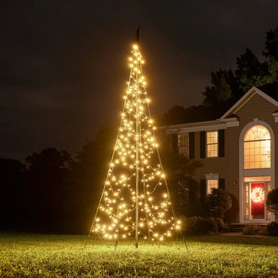 Kerstverlichting + Mast Fairybell All-Surface 300CM-320LED Warm White Twinkle