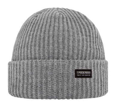 Beanie Hat Poederbaas Royal Rib Grey