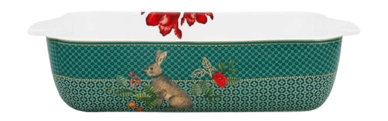 Ovenschaal Pip Studio Winter Wonderland Bunny Rectangular Green