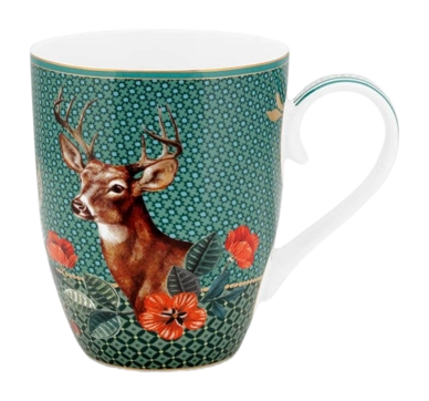 Mok Pip Studio Winter Wonderland Large Deer Green 350 ml (Set van 6)