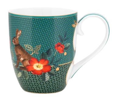 Tasse Pip Studio Winter Wonderland XL Rabbit Green 450 ml (Set von 6)