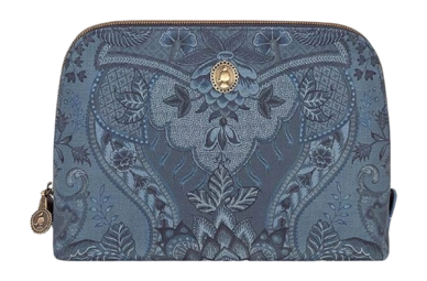 Toilettas Pip Studio Kyoto Festival Cosmetic Bag Triangle Medium Denim Blue