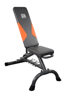 Fitnessbank Orange Gym Réglable Grey